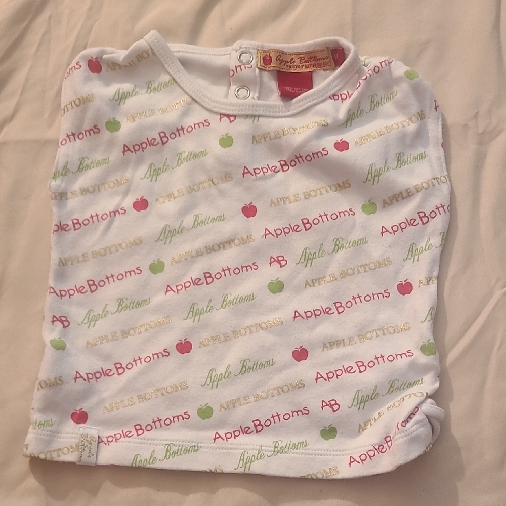 Apple Bottoms White Tee with Multicolor Logo